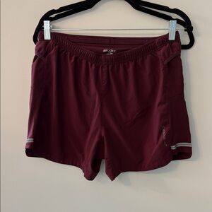 Brooks Burgundy Athletic Shorts